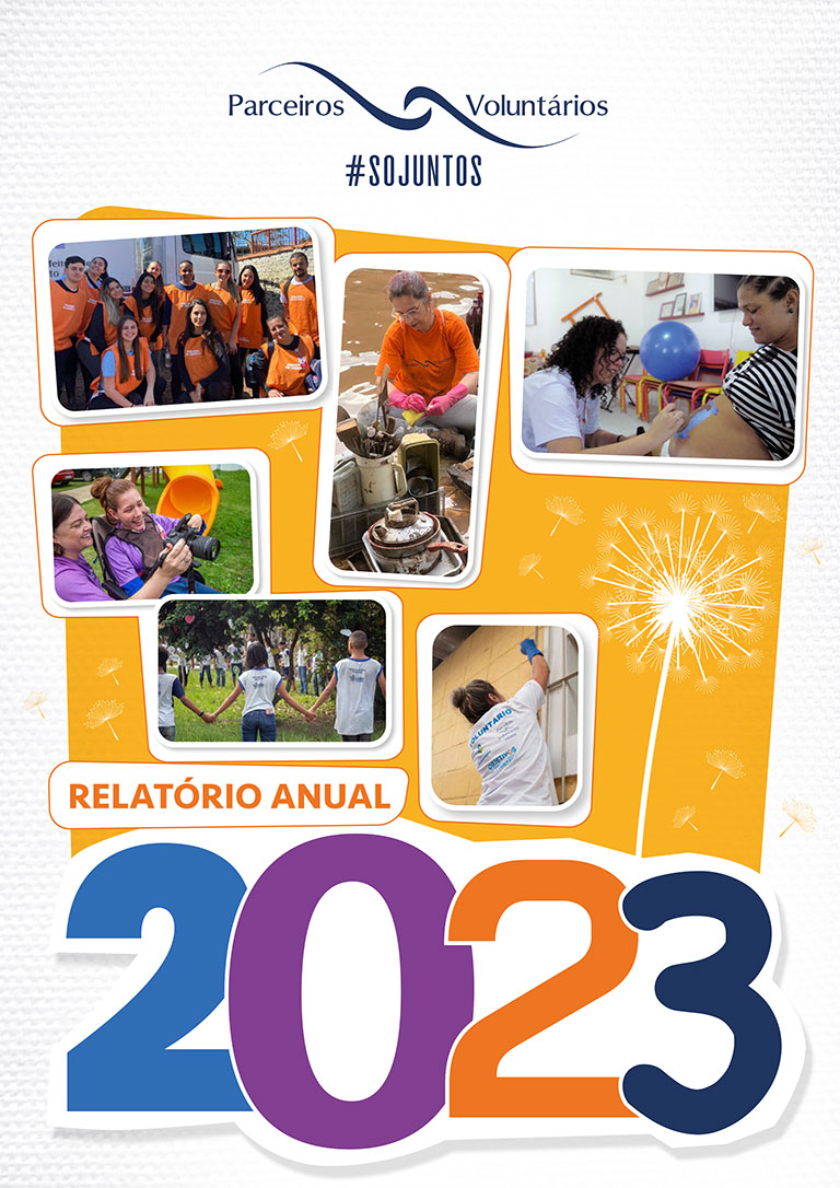 Com Renata Borges e Otavio Maia Parceiros Voluntários - Relatório Anual - 2023