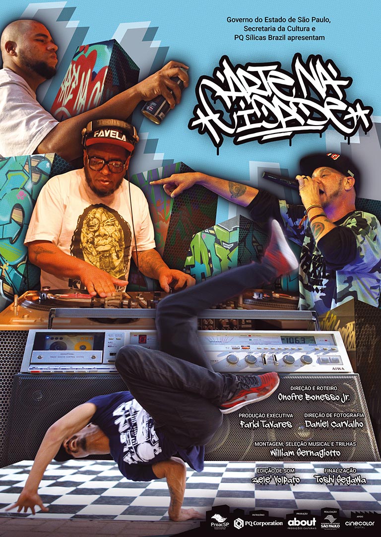 Cartaz (frente) para o documentário Arte na Cidade, de Onofre Bonesso Jr - About Produções.