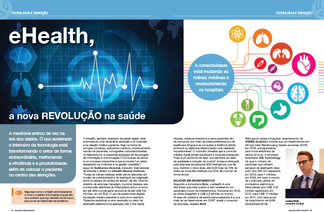 Páginas 6 a 22, 24, 25, 48 e 50. Via GPeS eHealth- Reportagem de capa da revista pré evento Hospitalar 2016