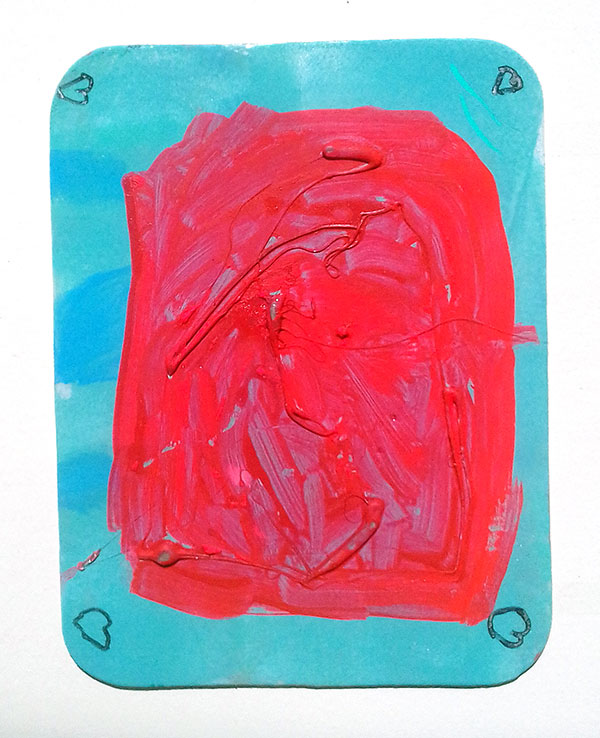 Pintura em isopor feita por alunxs da escola Amorim Lima nas oficinas Festa das Prendas 2019 com a participação de voluntários e a comunidade escolar