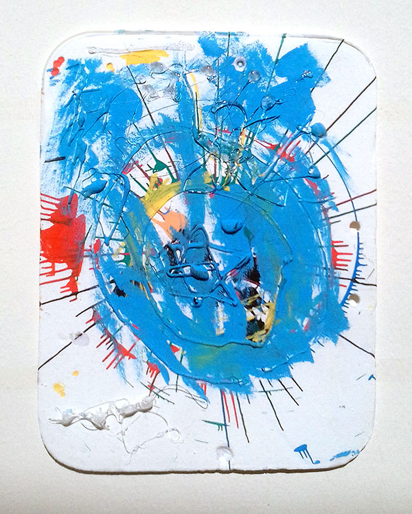 Pintura em isopor feita por alunxs da escola Amorim Lima nas oficinas Festa das Prendas 2019 com a participação de voluntários e a comunidade escolar