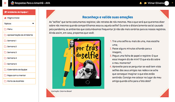 Design Moodle para o Prêmio Respostas para o Amanhã - SAMSUNG. Via CENPEC Educação