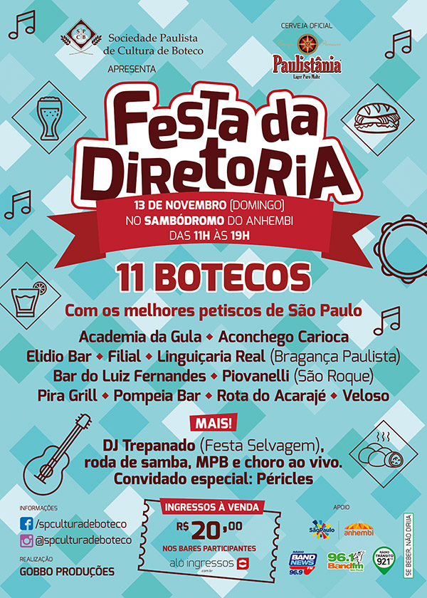 Festa da Dietoria no Sambódromo - Sociedade Paulista de Cultura de Boteco